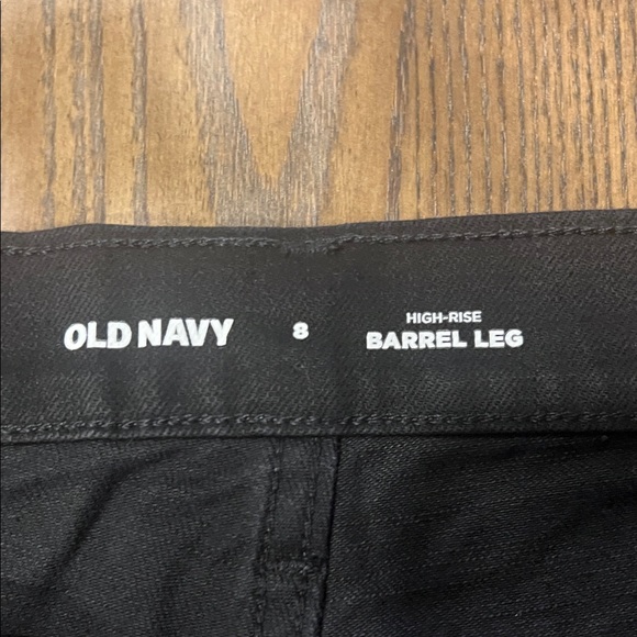 Old Navy Black Barrel Leg Pants - Picture 2 of 5